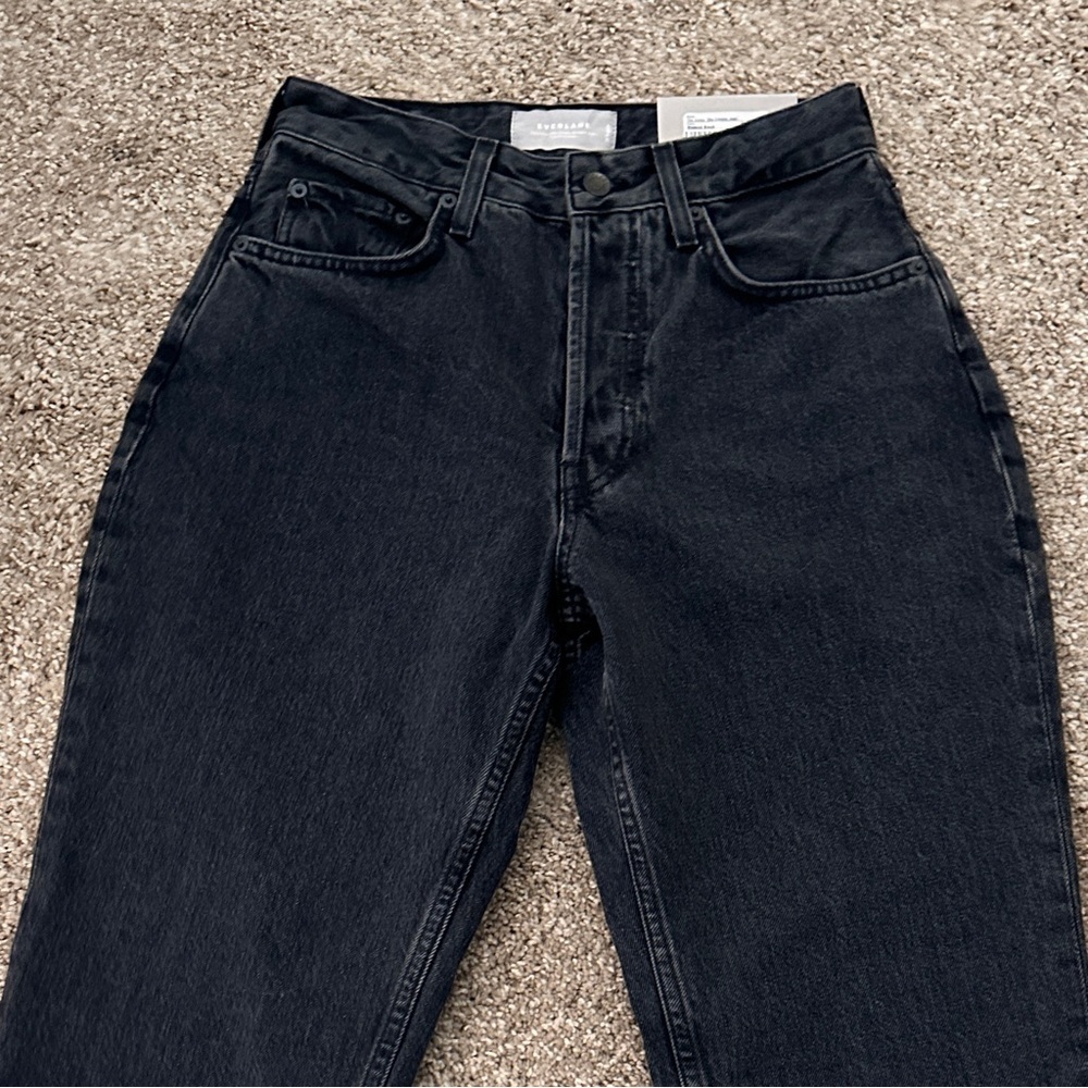 Everlane The Curvy‎ 90s Cheeky Straight Jean Washed Black Sz 28 Brand New $110 - Picture 6 of 16